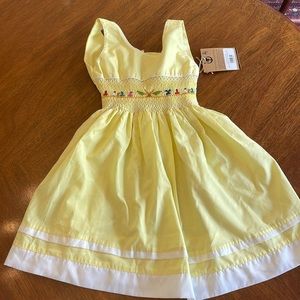 Yellow smocked dress